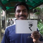 Kumar and his Rupee design