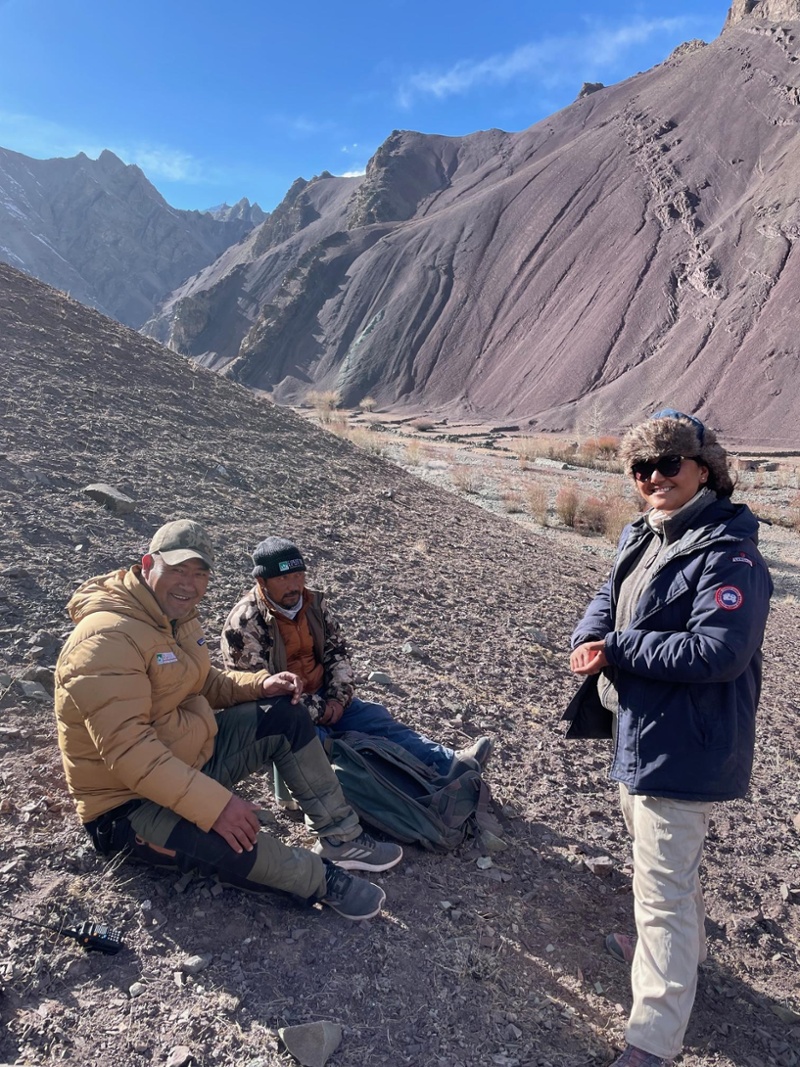 The incredible team of trackers and guides at LUNGMAR snow leopard camp in Ladakh, India 