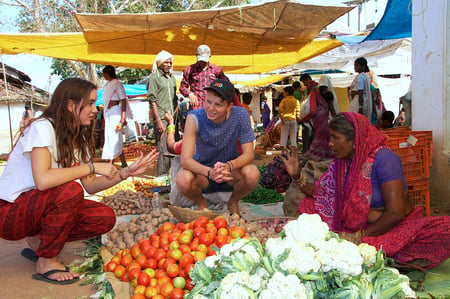 A traditional village market near Kanha National Park A traditional village market near Kanha National Park