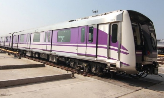 The new purple MRT line in Bangkok The new purple MRT line in Bangkok