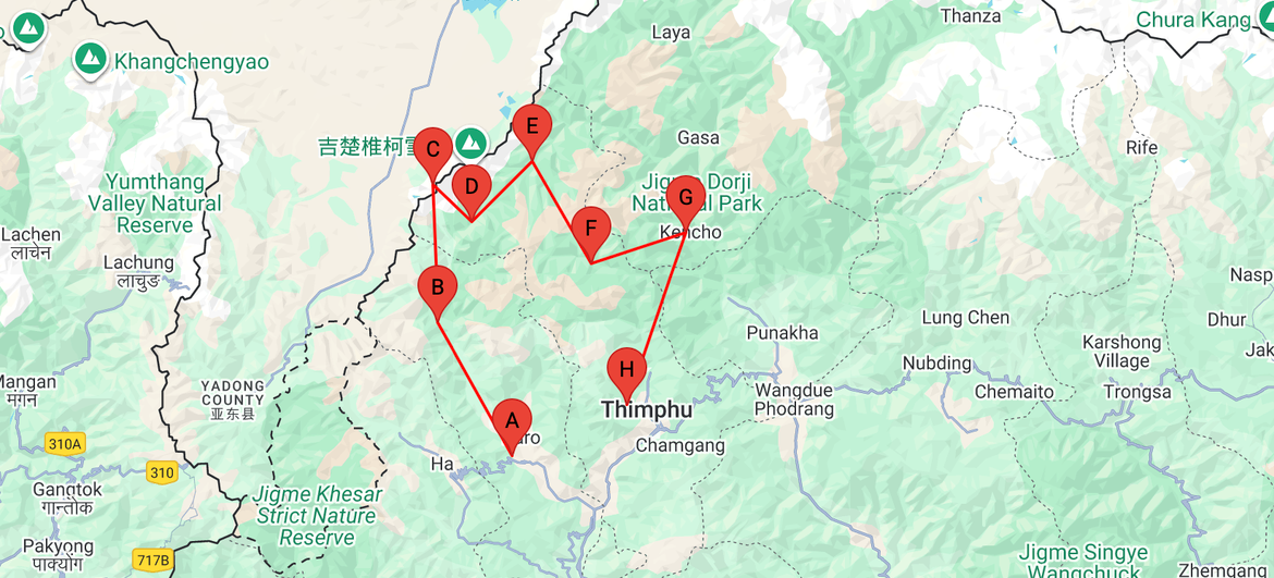 Chomolhari Trek Map-1-1