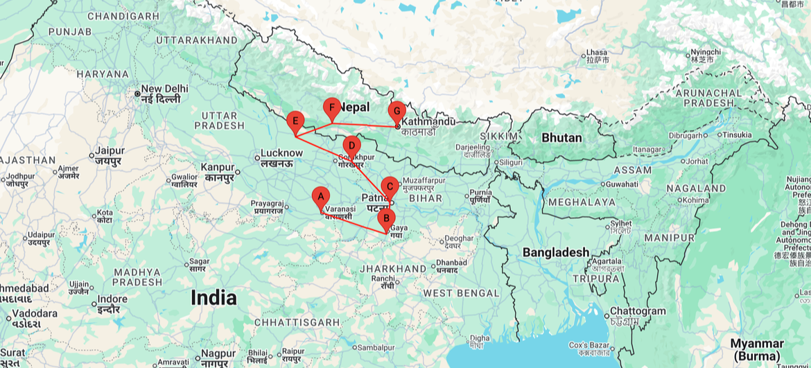The Wonders of Hinduism and Buddhism Map-1-1